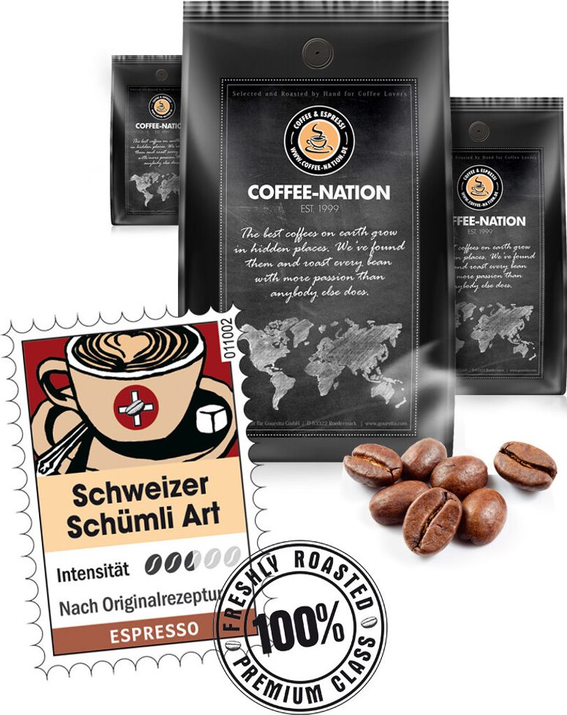 Coffee SWISS SCHÜMLI ART by Coffee-Nation, 500g beans
