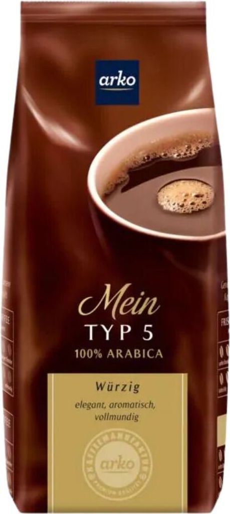 Coffee value pack arko TYPE 5 spicy, 12x500g ground