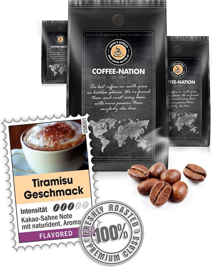 Coffee TIRAMISU flavored by Coffee-Nation, 500g beans