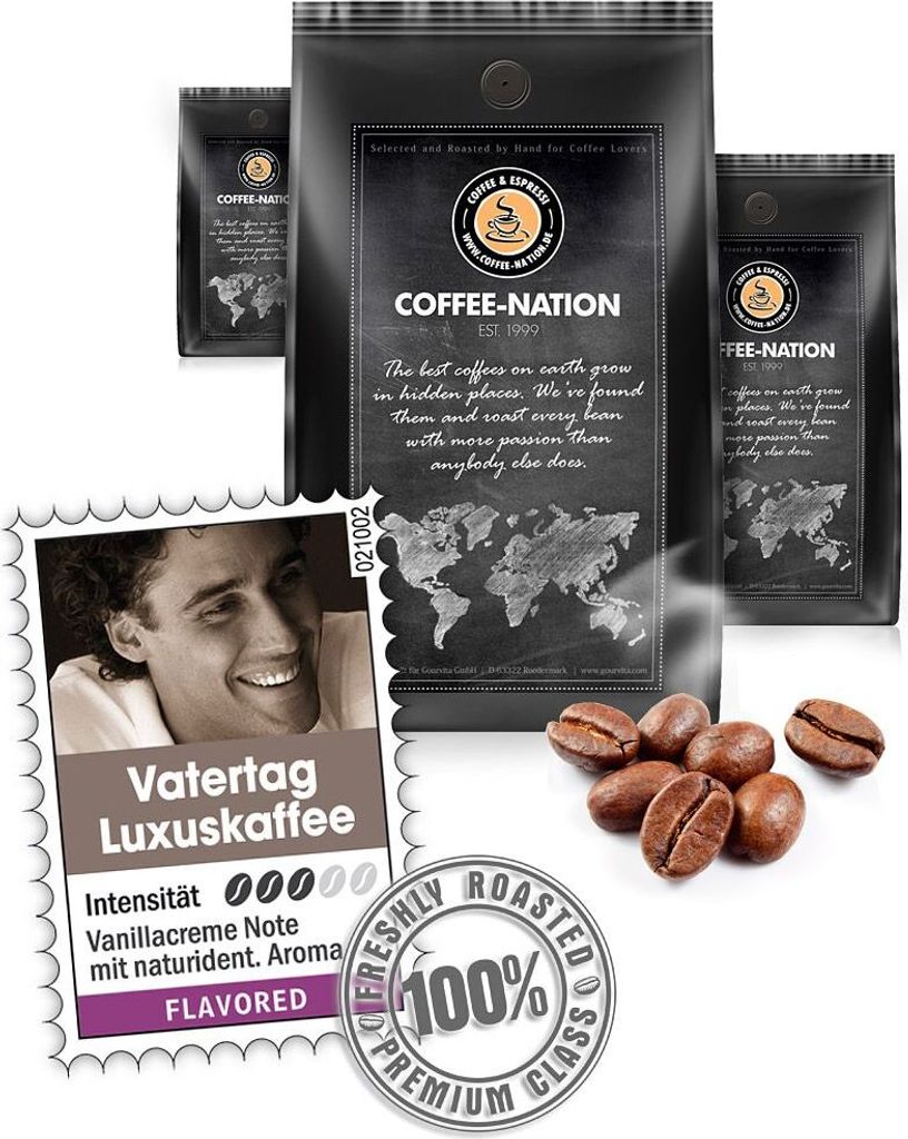 FATHER'S DAY LUXURY COFFEE flavored by Coffee-Nation, 500g beans