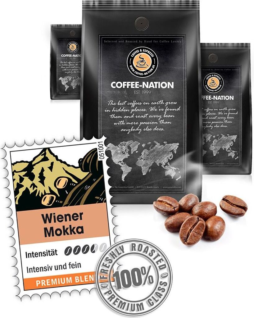 Coffee WIENER MOKKA by Coffee-Nation, 500g beans