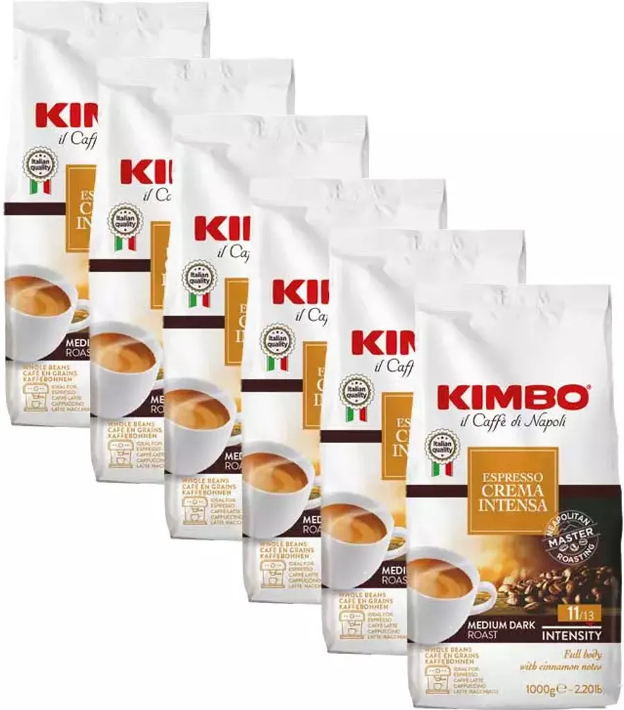 Coffee beans Kimbo Crema Intensa 1 kg x 6 Kimbo Caffè