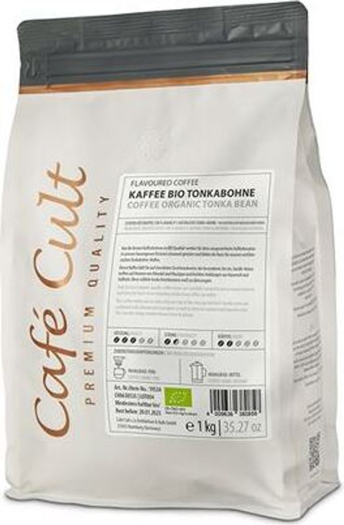 Coffee Tonka Bean in 1 kg bag, whole bean DE-ÖKO-006 flavored