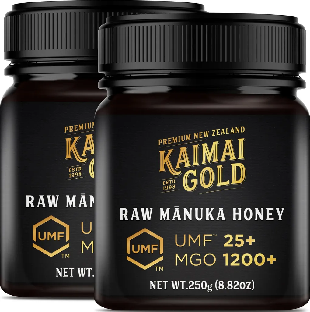 Kaimai Gold MGO 1200+ / UMF 25+ Manuka Honig * 2x 250g Premium Monofloral UMF® Certified Neuseeland ManukaHonig * 820 829 830 850 1000 1046 1122 1282