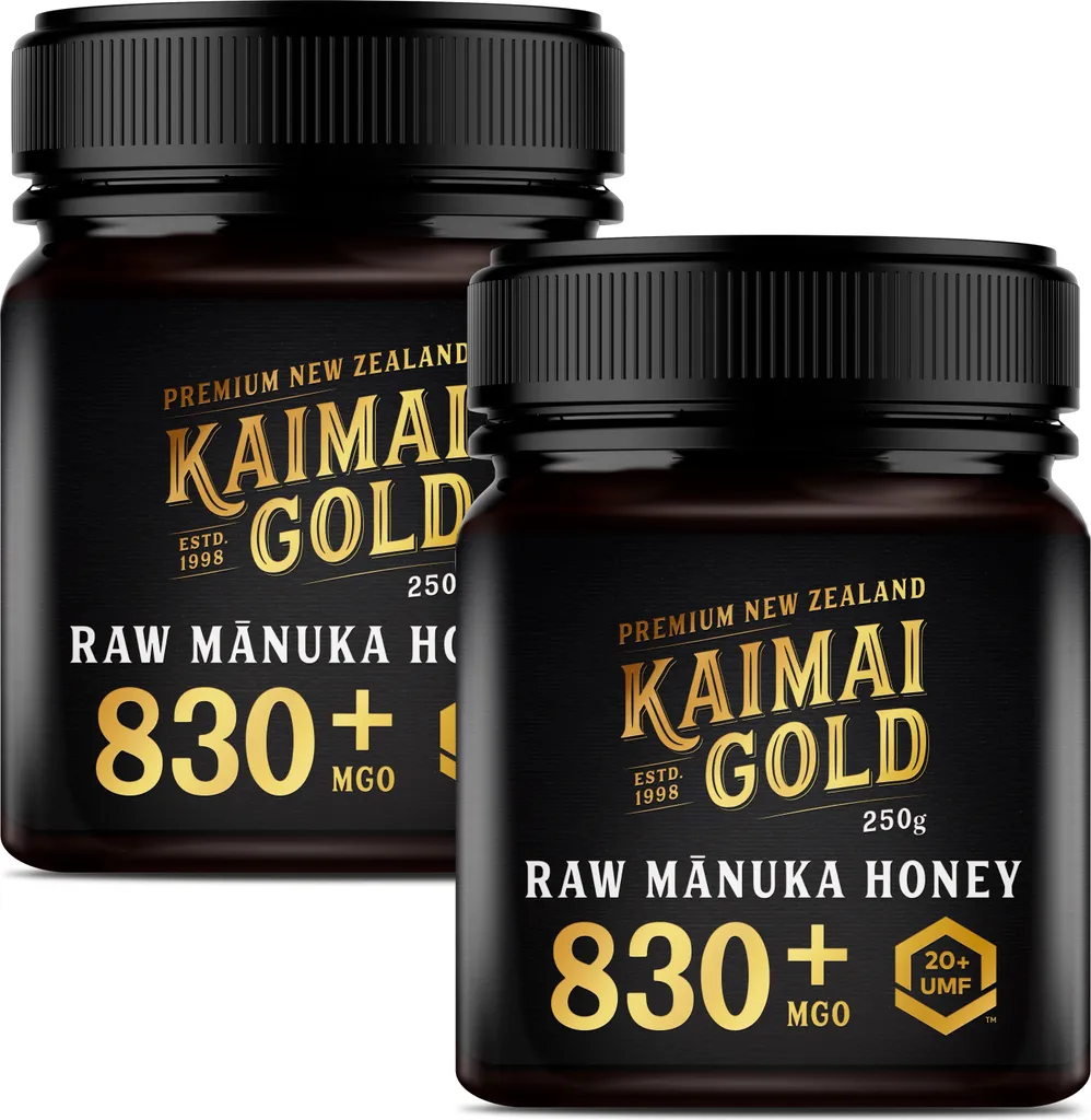 Kaimai Gold MGO 830+ / UMF 20+ Manuka Honig * 2x 250g Premium Monofloral UMF® Certified Neuseeland ManukaHonig * 600 633 696 700 720 800 820 829 850