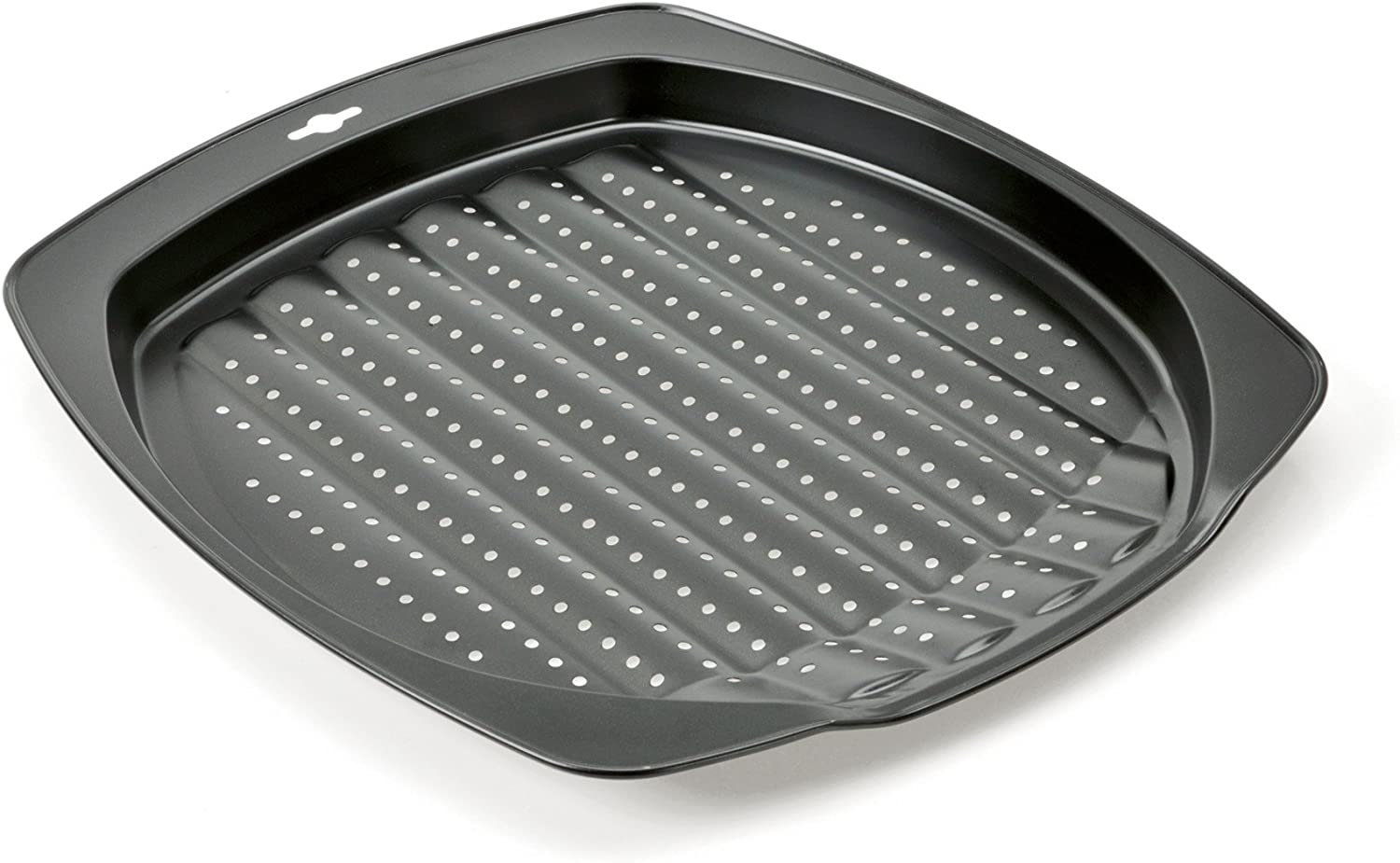 Kaiser Delicious Crossini Chip Pan 39 x 34 x 3 cm, Round Sheet, Pizza Tray, Non-Stick Coating, Wavy Thermal Base