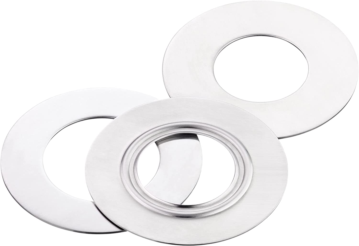 Kaiser 3-Piece Stainless Steel Grommet Adapter Discs for Cream/Pastry Press Fits All Nozzle Sizes