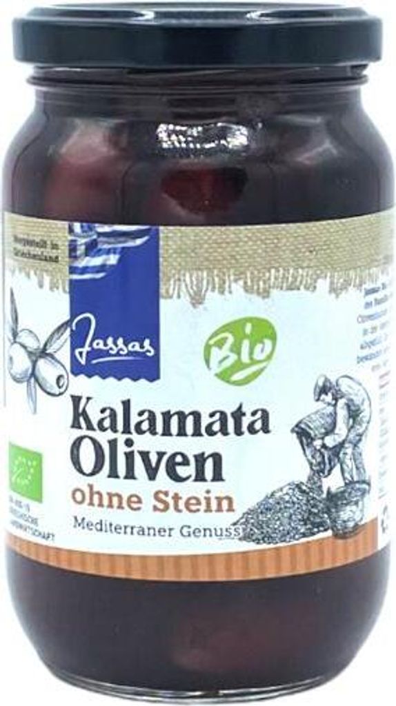 Kalamata olives without stones 175g Jassas DE-ÖKO-037
