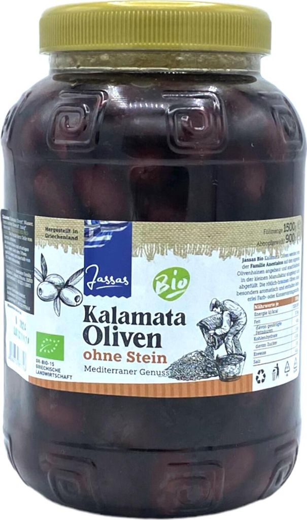 Kalamata olives without stones 900g Jassas GR15