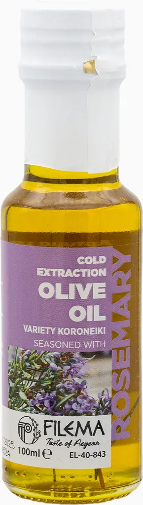 Kaltgepresstes Olivenöl mit Rosmarin – Aromatische Griechische Spezialität – 100ml