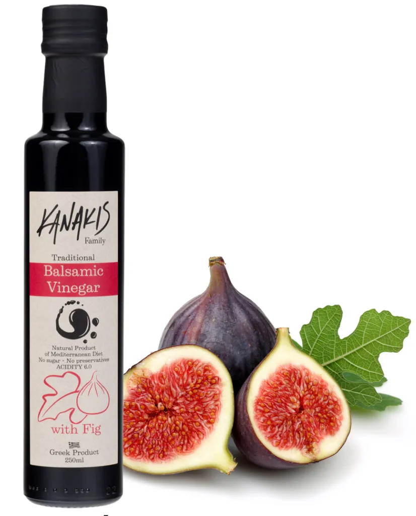 Kanakis | Balsamic Vinegar with Fig, 250 ml, Greek, Meat Side Dish, Natural, Kalamata