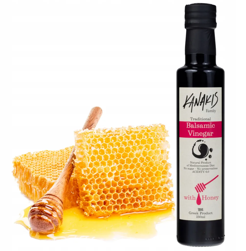 Kanakis | Balsamic vinegar, with honey, 250 ml, Greek, meat side dish, natural, Kalamata