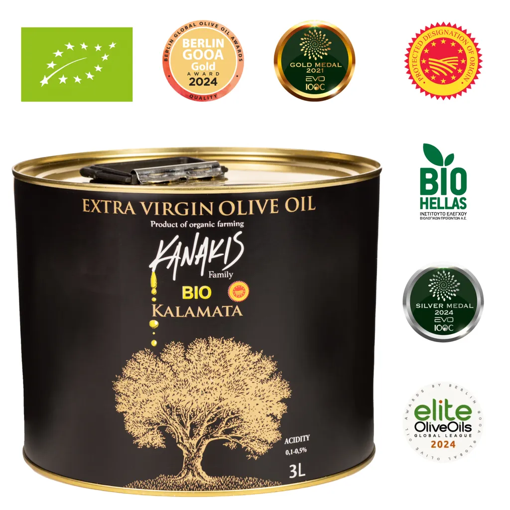 Kanakis | Olivenöl, 3L, Kaltgepresst, Frische Ernte, Natürlich, nativ, griechisch