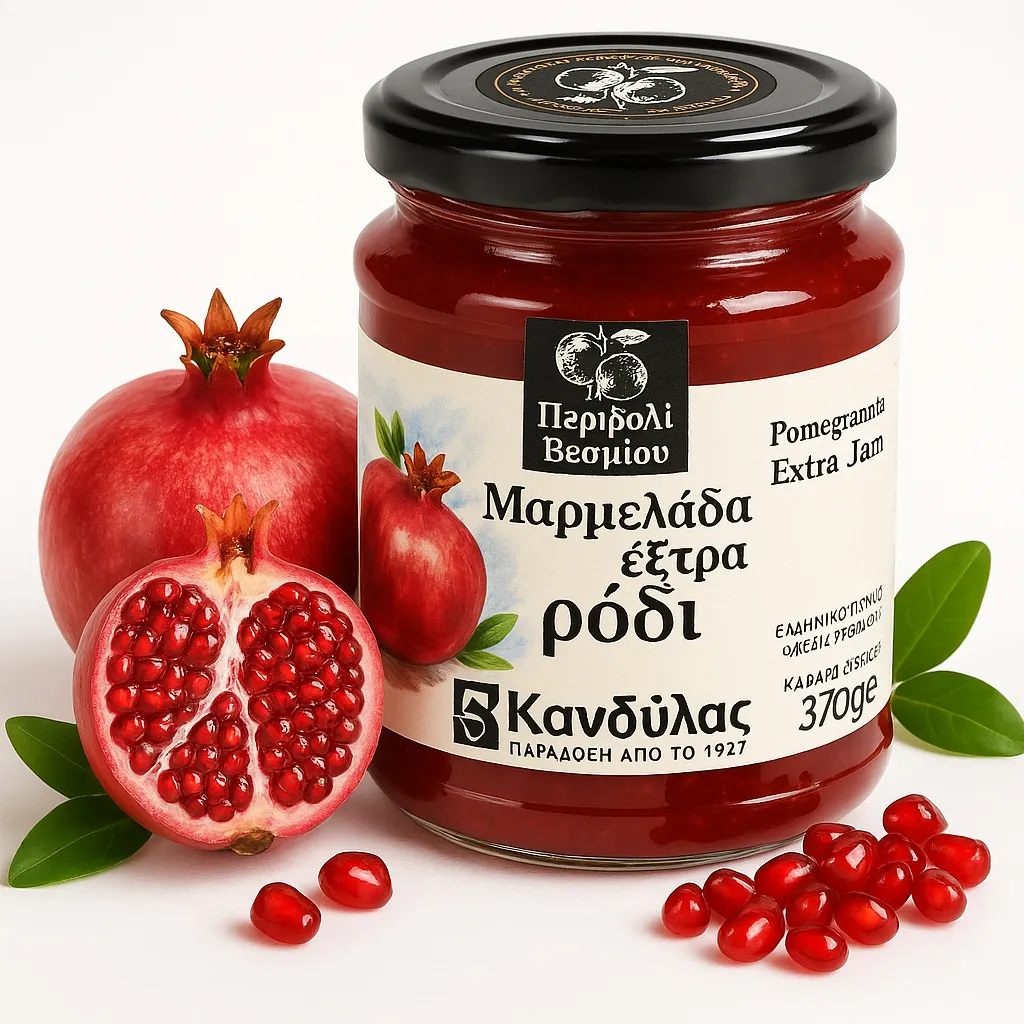 Kandylas, Granatapfelmarmelade, 370g, Konfitüre, Marmelade, Griechische Marmelade, Granatapfel