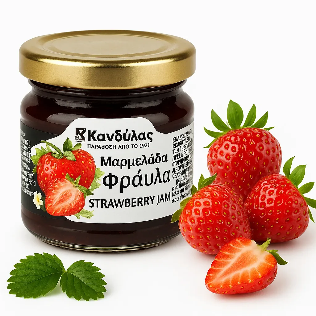 Kandylas, Konfitüre, Marmelade 30 g, Erdbeermarmelade, Griechische Konfitüre
