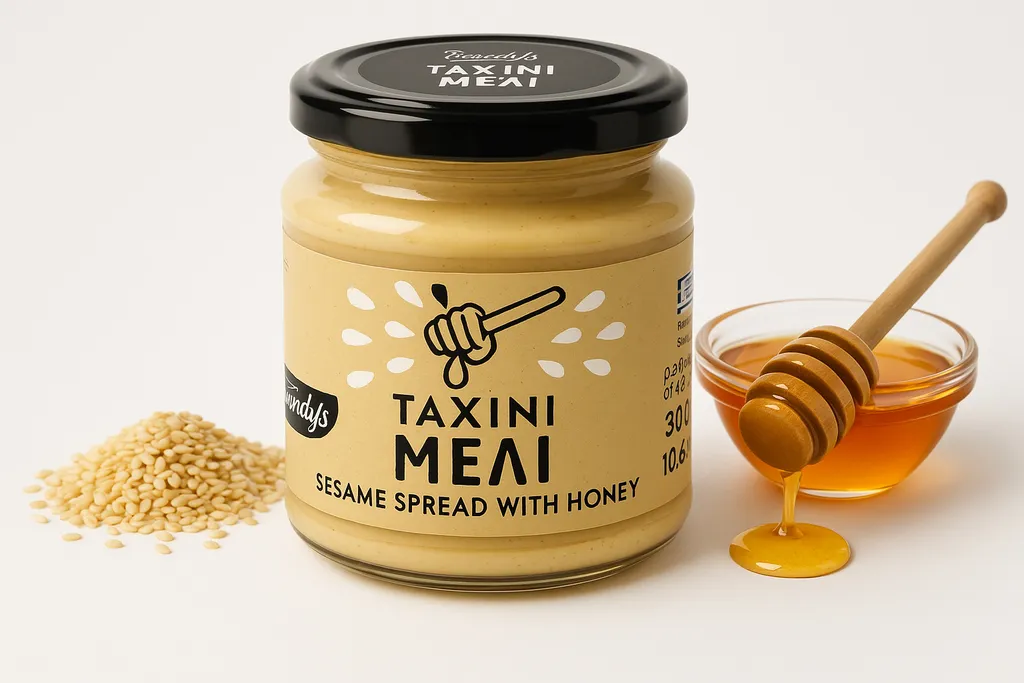 Kandylas, Sesampaste mit Honig, 300g, Tahini Paste mit Honig, Sesambutter, Tahini, griechische Paste, Brotaufstrich