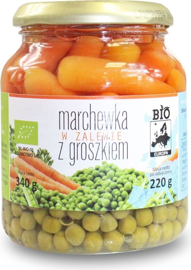 CARROTS PEAS 340 g (220 g) (JAR) -PLANET