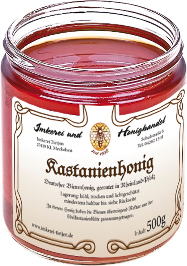 Kastanienhonig 500g | Honig vom Imker | Ernte aus Deutschland