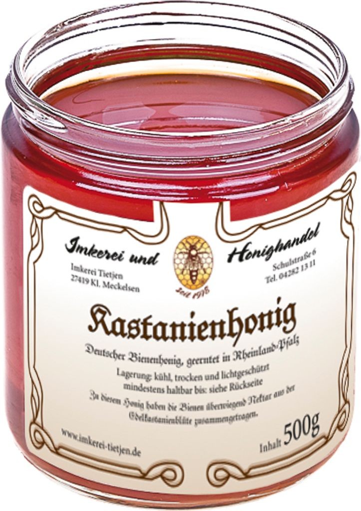 Kastanienhonig 500g | Honig vom Imker | Ernte aus Deutschland