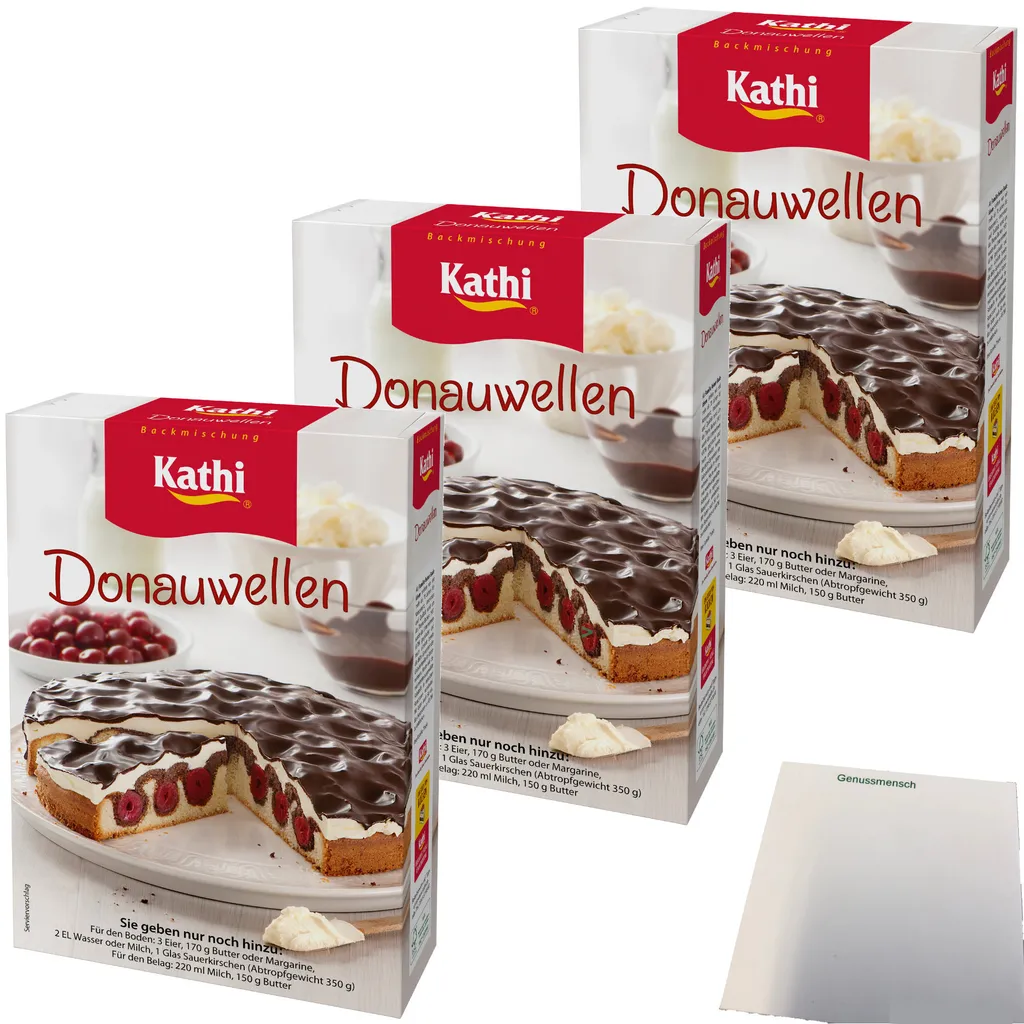 Kathi baking mix for Donauwellen 3-pack (3x490g pack) + usy block