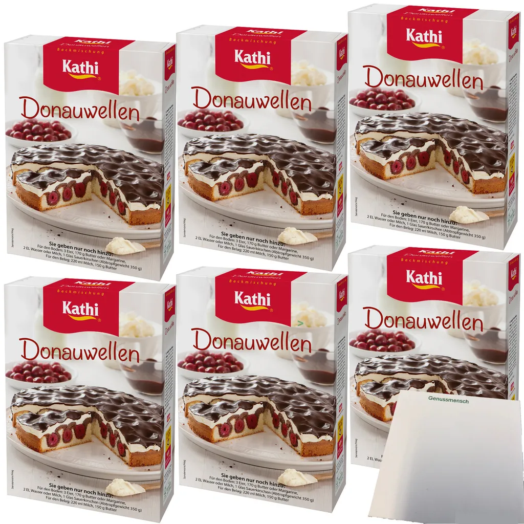 Kathi baking mix for Donauwellen 6-pack (6x490g pack) + usy block