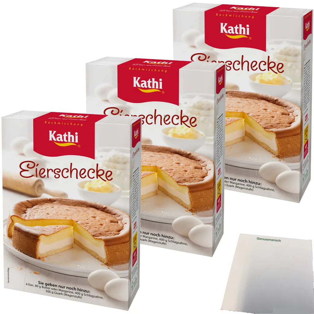 Kathi baking mix for Eierschecke 3-pack (3x545g pack) + usy block