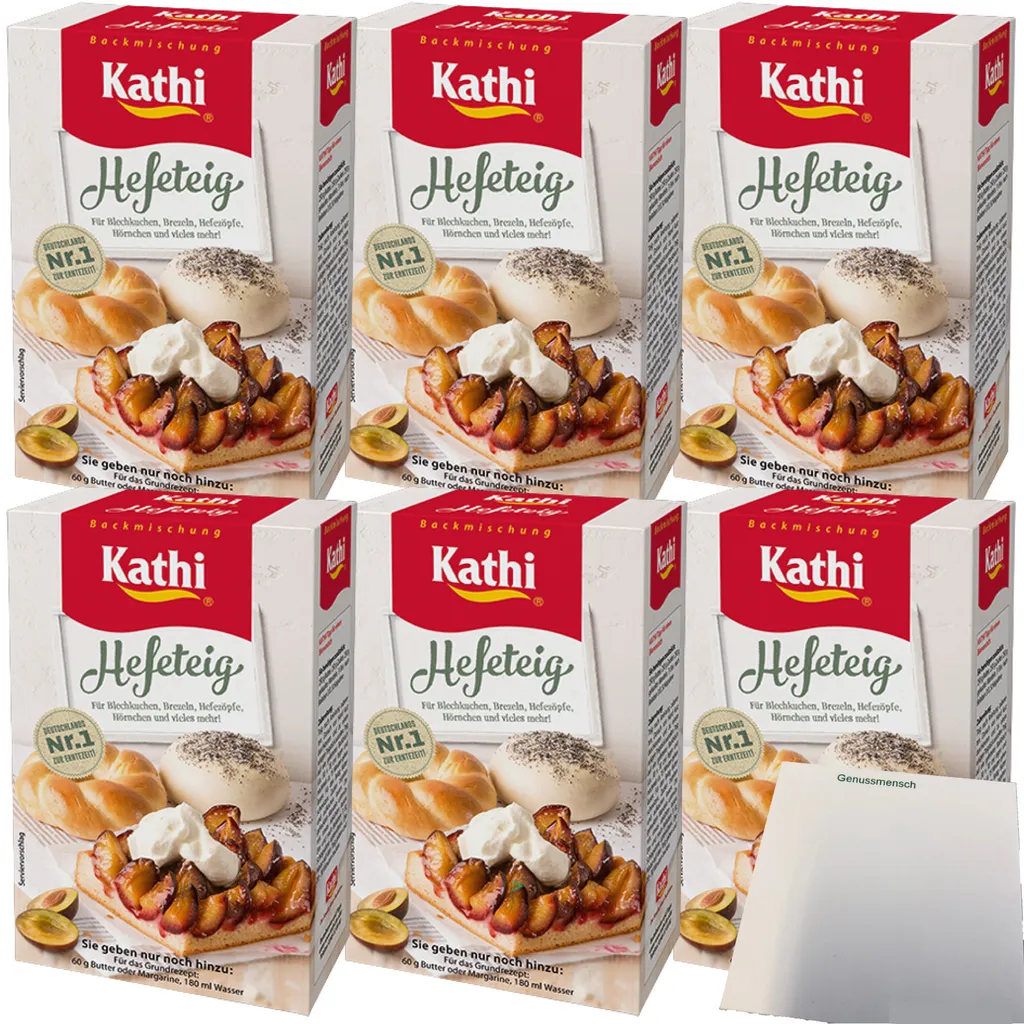 Kathi baking mix for yeast dough 6-pack (6x400g pack) + usy block