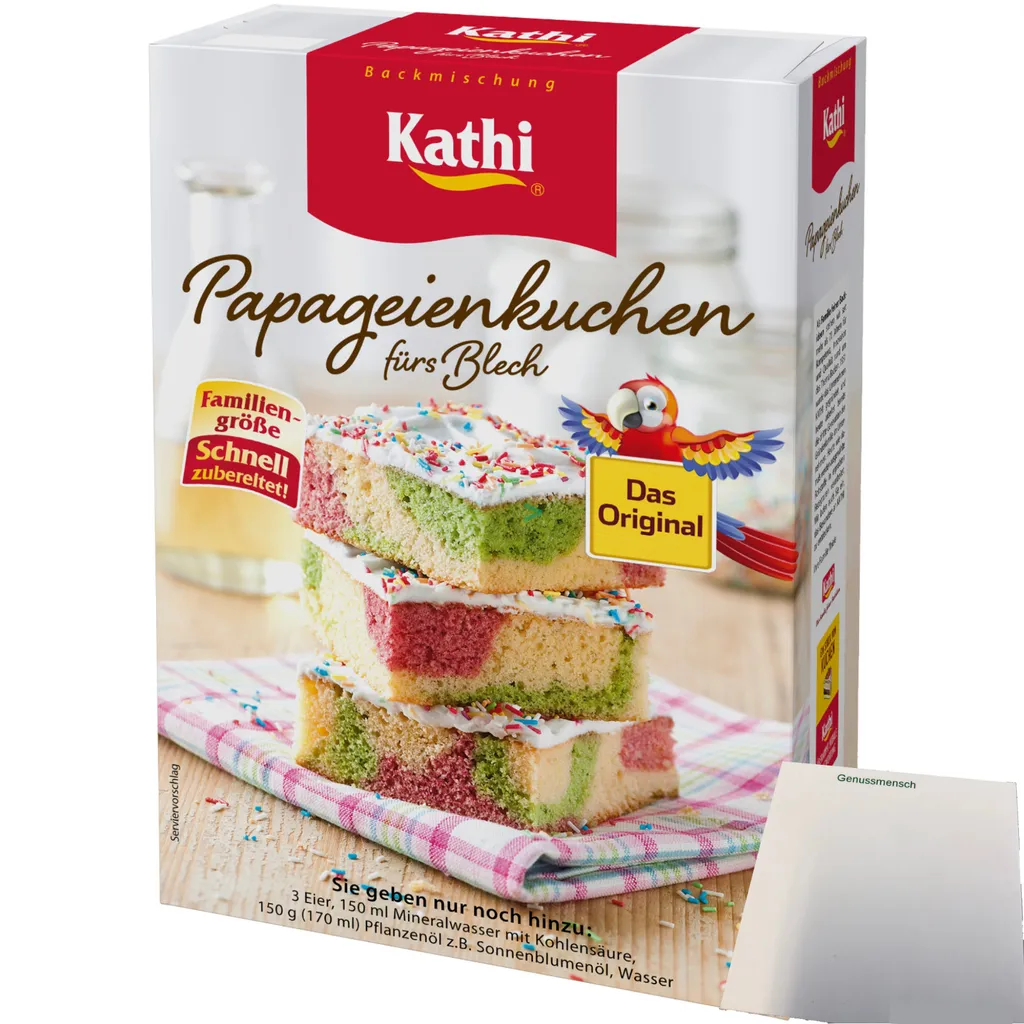 Kathi baking mix parrot cake for the tray (840g pack) + usy block