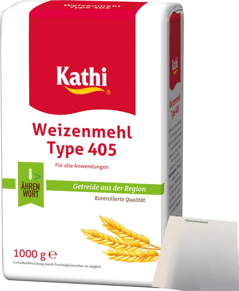 Kathi wheat flour type 405 with regional grains (1kg pack) + usy block