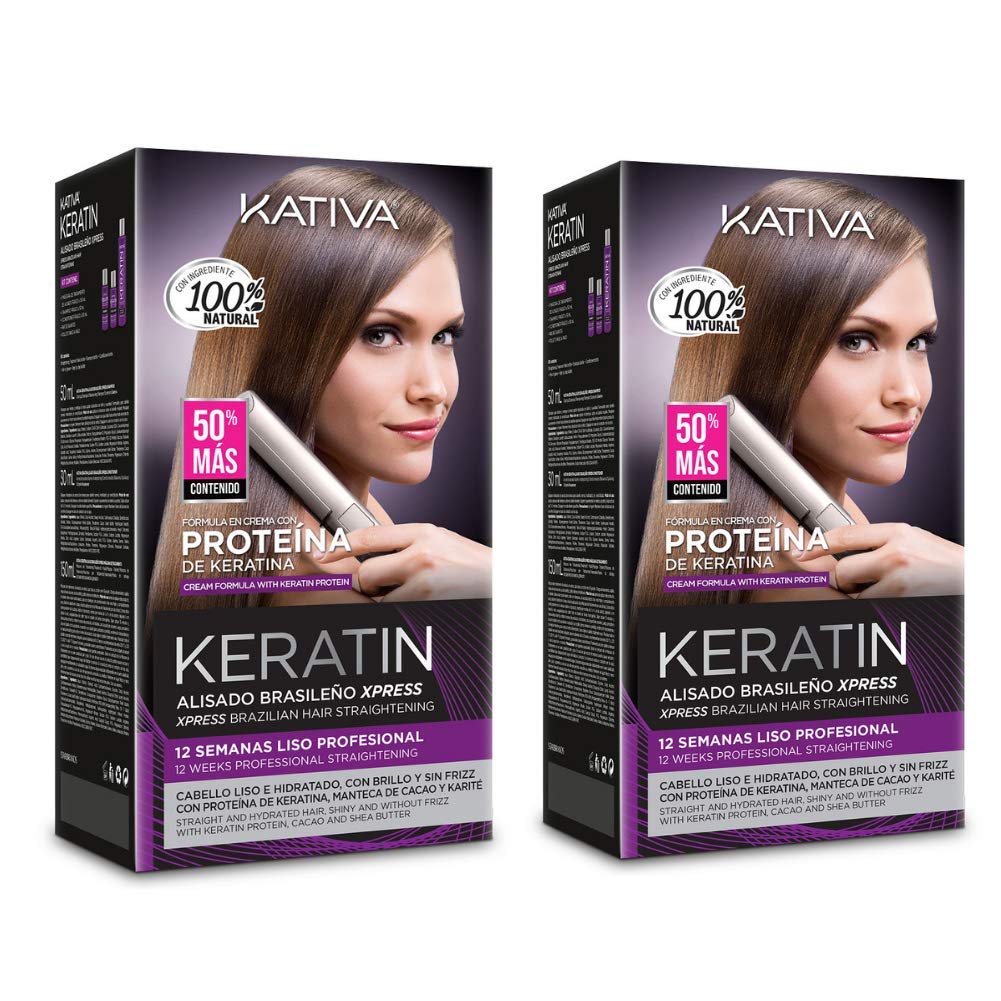 Kativa Keratin Smoothing Brazilian Xpress by Keratin without Formula - Pack of 2