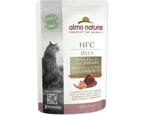 Wet cat food almo nature HFC tuna and clam 70 g