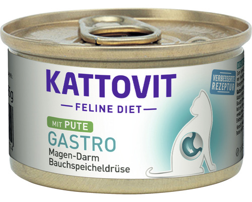 Wet cat food KATTOVIT Gastro with turkey 85 g