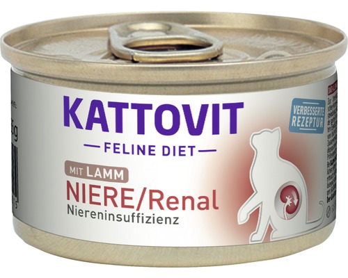 Wet cat food KATTOVIT Kidney/Renal with lamb 85 g