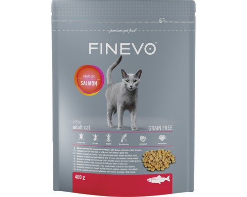 Dry cat food FINEVO Adult Cat Salmon grain-free 0.4 kg
