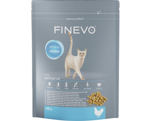 Dry cat food FINEVO Sterilized Cat Chicken 0.4 kg