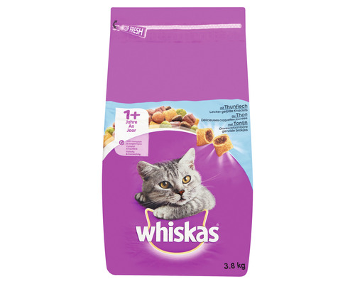 Dry cat food, Whiskas 1+ tuna 3.8 kg