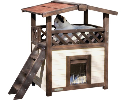 Cat house 4-Seasons Deluxe 57x88x77 cm glazed