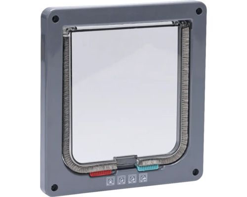 Cat flap Karlie cat door 4-way closure anthracite approx. 19 x 20 x 2 cm
