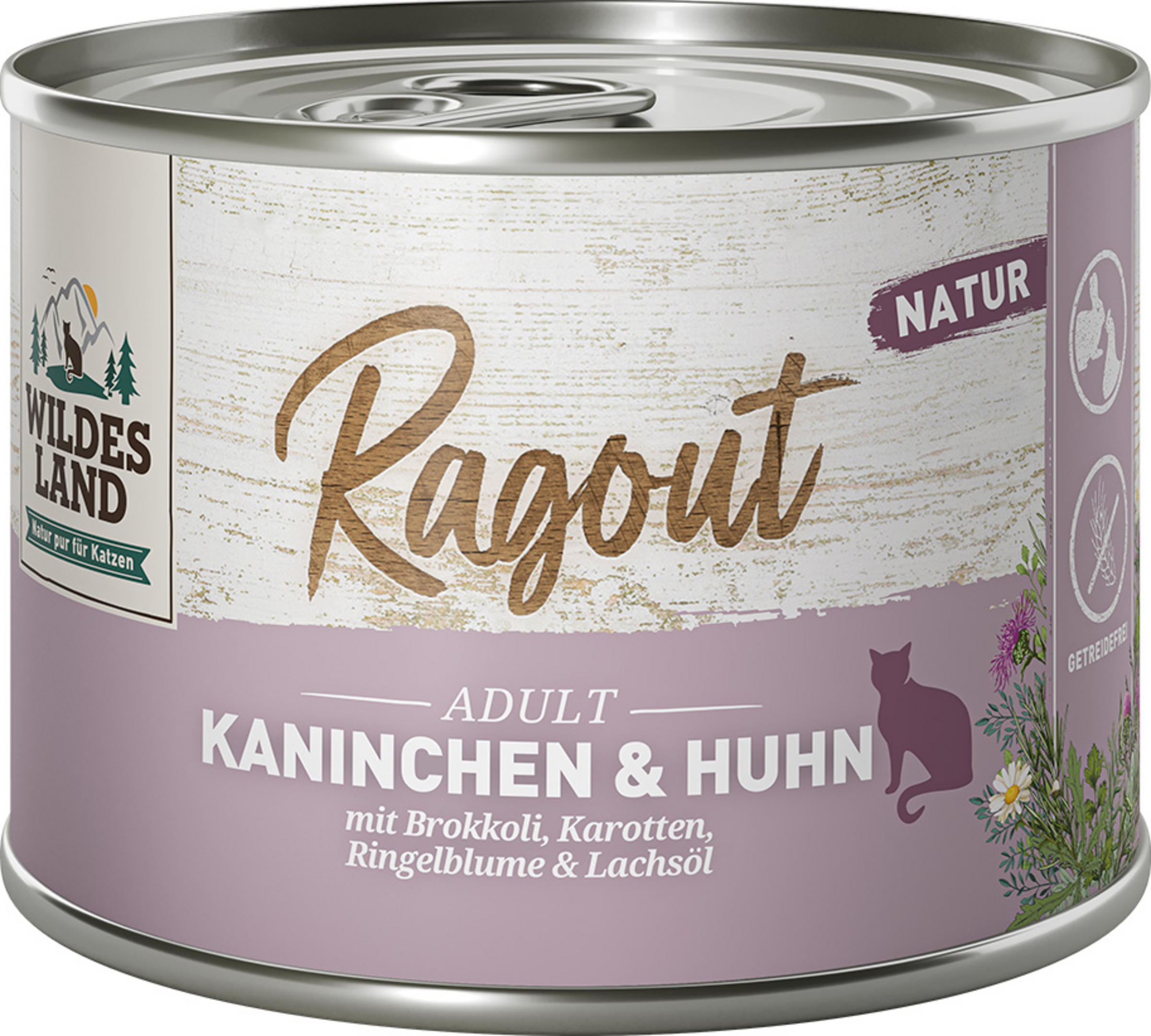 Wildes Land Wet cat food Ragout Rabbit Chicken with broccoli