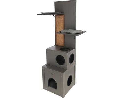 Cat playhouse Eco Alex 42 x 42 x 152.5 cm gray
