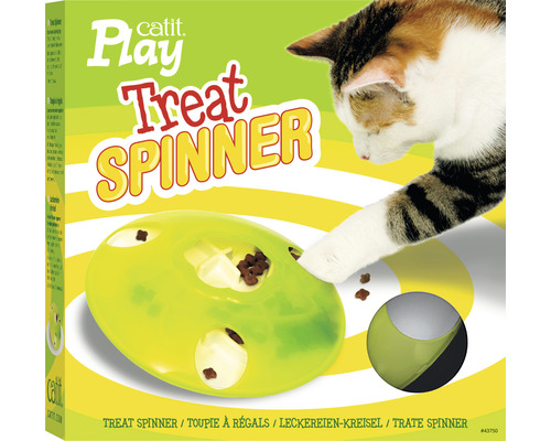 Cat toy, feeding station Catit snack carousel 18.5 x 5.5 x 18.5 cm green-yellow