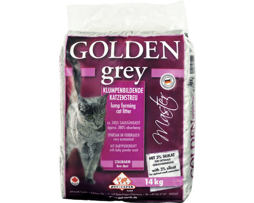 Golden Gray Master cat litter with baby powder scent 14 kg