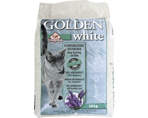 Golden white cat litter with lavender scent 14 kg