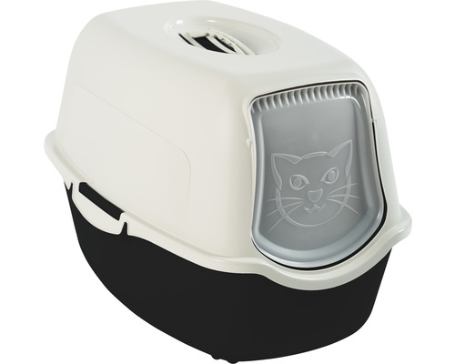 Cat toilet 56 x 40 x 39 cm white-black