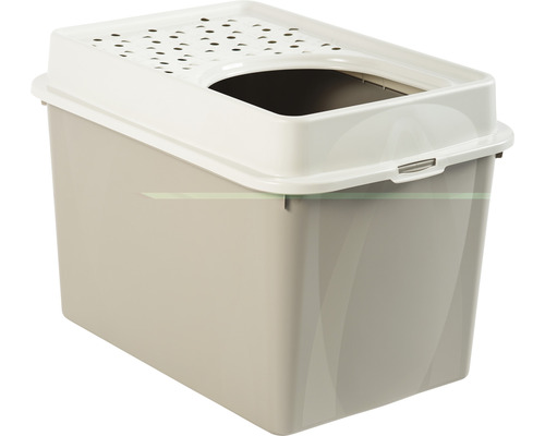 Cat litter box 57.2 x 39.3 x 40.4 cm beige