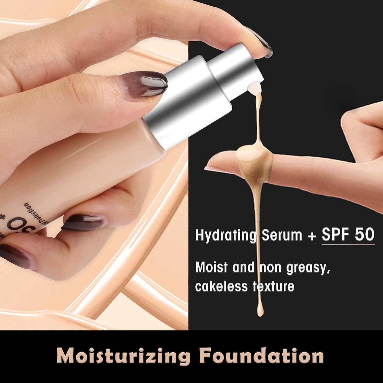 SIAMHOO CC Cream Foundation with Sun Protection Factor 50+ Full Coverage Fo, ‎natural