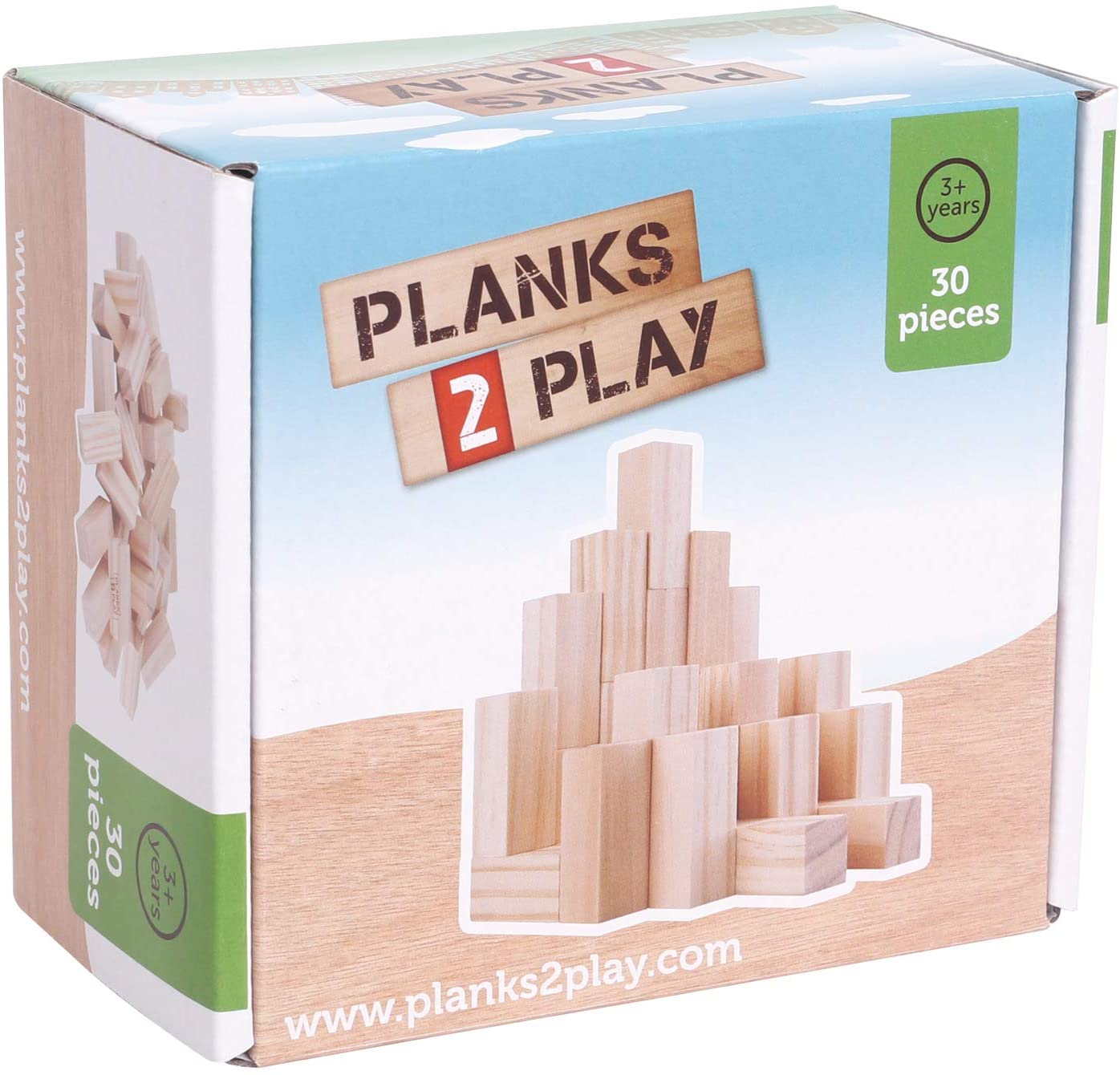 Planks 2 Play - 30 Small Wooden Pillars
