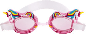 Kids swimming goggles pink with unicorn, 1 pc