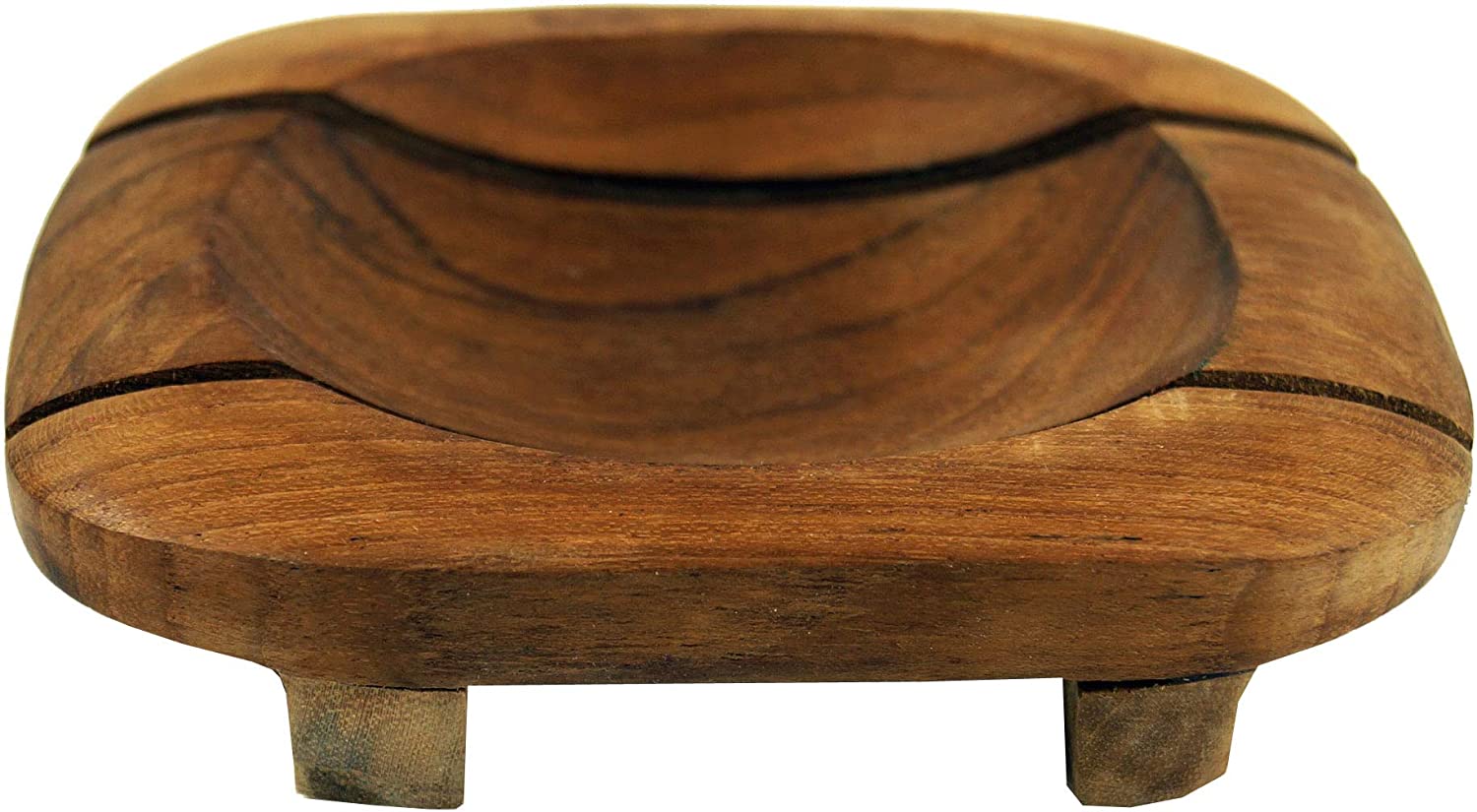 GURU SHOP Exotic Soap Dish, Brown, Wood, 2.5 x 11 x 8.5 cm