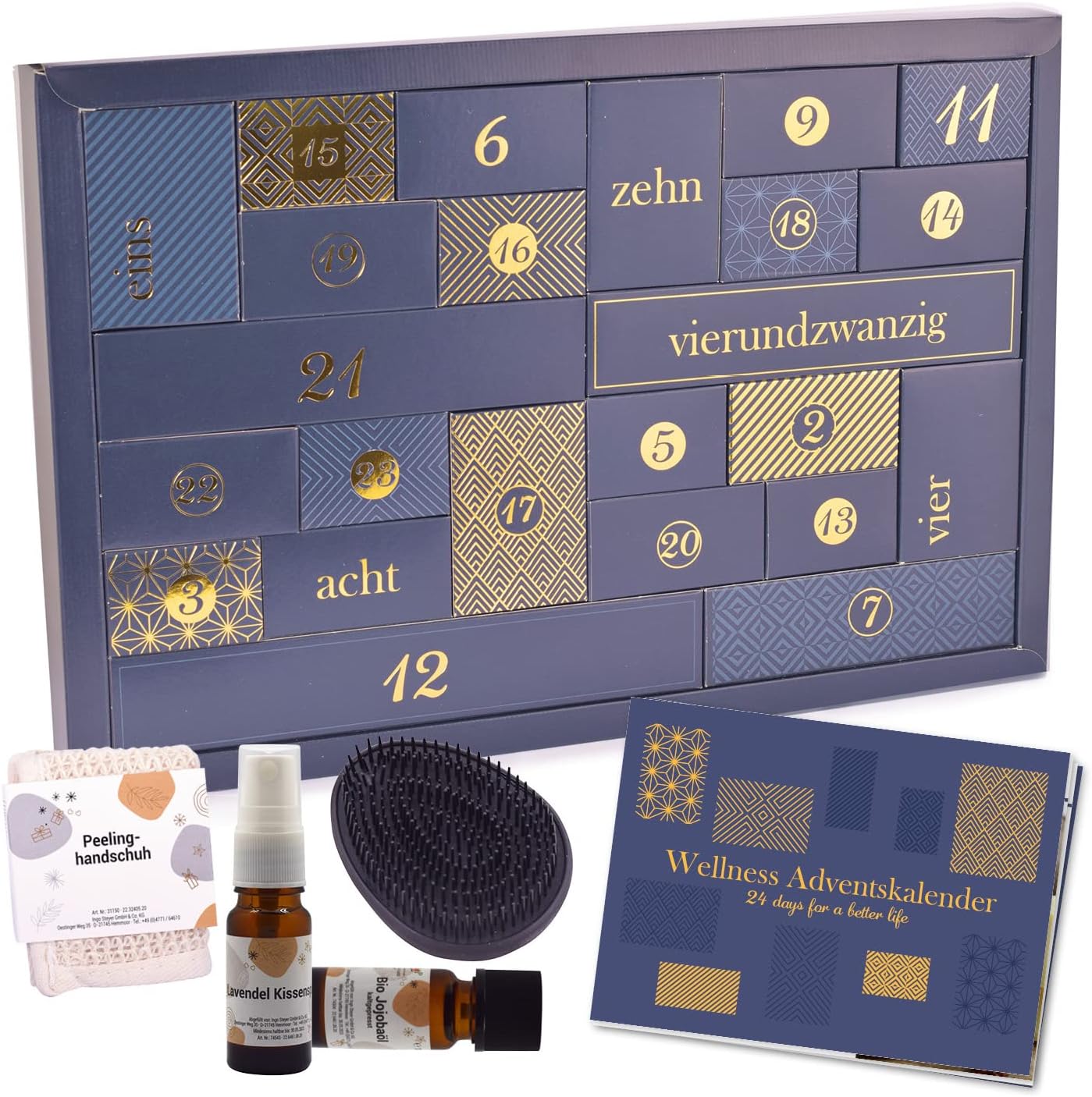 Mituso Wellness Advent Calendar with Natural Cosmetics, Fragrance and Decoration, Relaxation Christmas Calendar with 24 Surprises